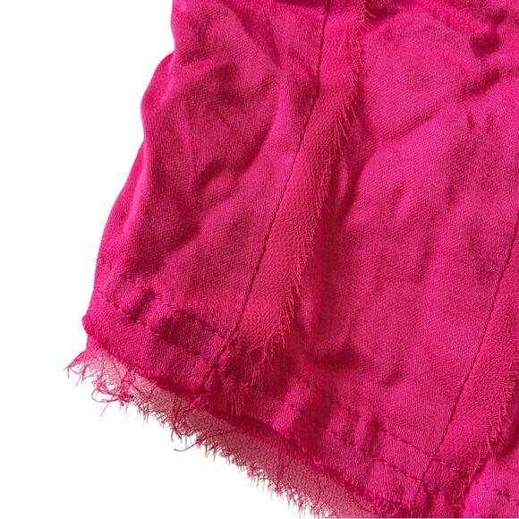 Urban Outfitters Pink Crop Tank Ronny Corset Style Cropped Top Medium Retail $55 - Picture 6 of 11